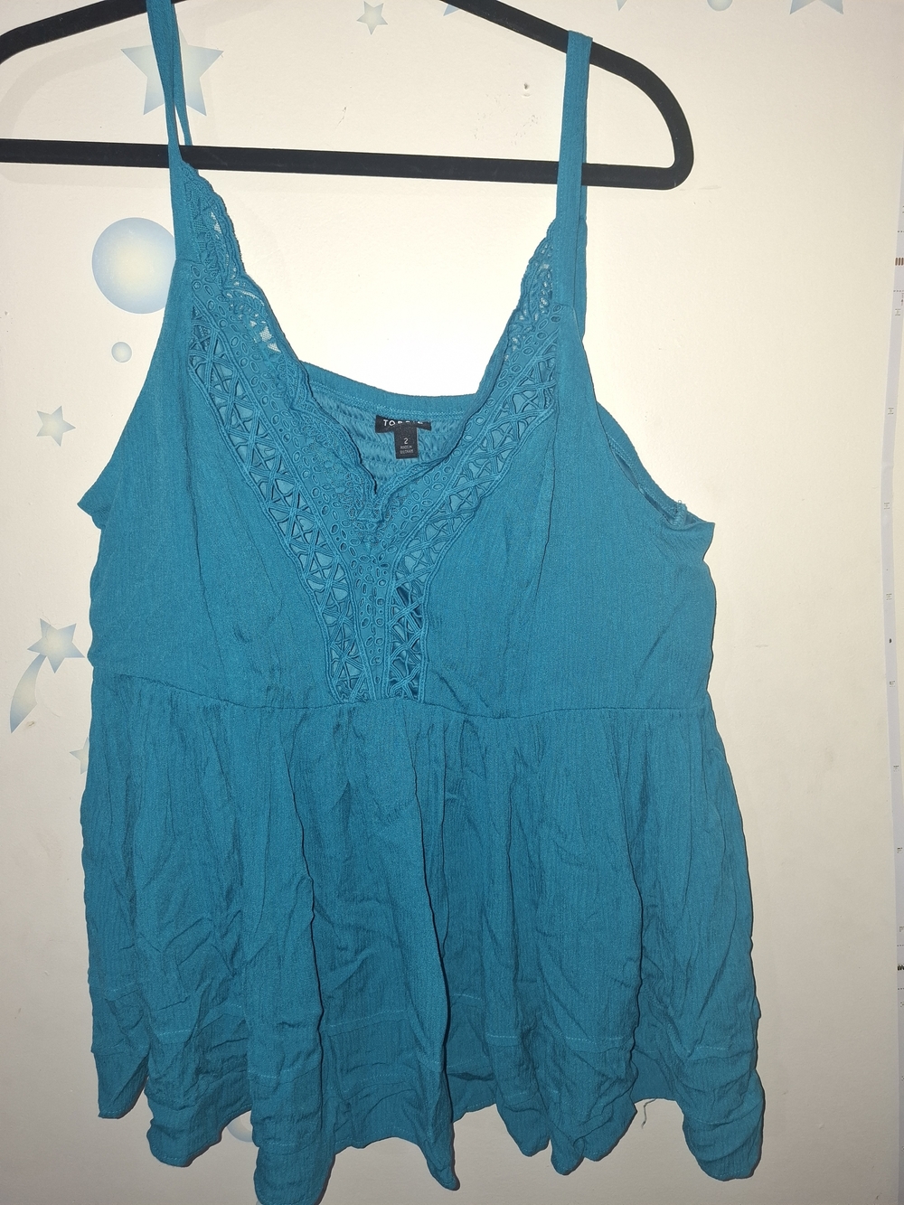 TORRID Teal Crochet-Trim Spaghetti Strap Camisole 2
